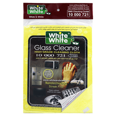 دستمال تخصصی نظافت شیشه,لوازم خانگی و ماشین (فقط با آب)White